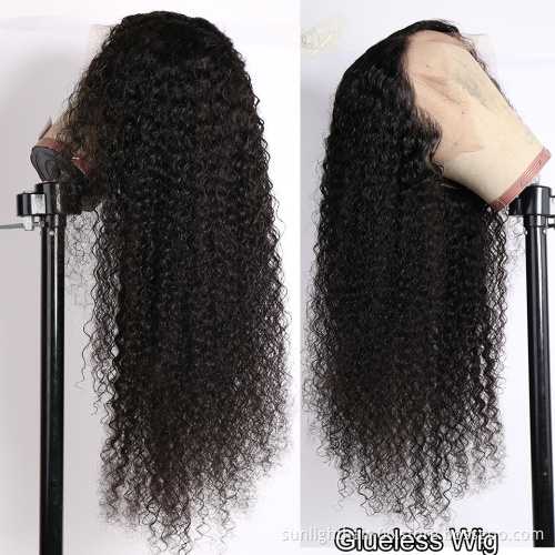 Wigs Indian  Virgin Human Hair Deep Curly Lace Front Human Hair Wigs For Women  Brazilian virgin Hair 13x4 Lace front wigs